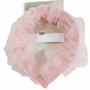 BP. Pleated Chiffon Pink Headband One Size